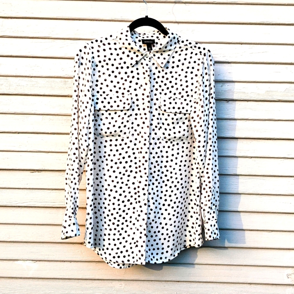 Semi sheer spotted blouse
